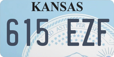 KS license plate 615EZF