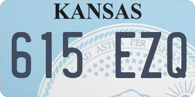 KS license plate 615EZQ