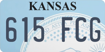 KS license plate 615FCG