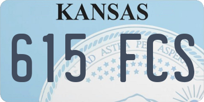 KS license plate 615FCS