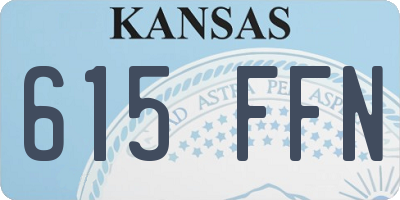 KS license plate 615FFN
