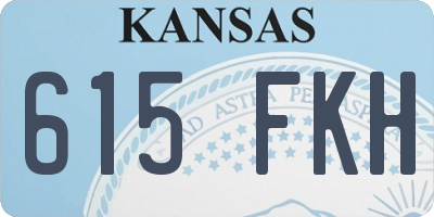 KS license plate 615FKH