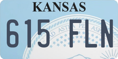 KS license plate 615FLN