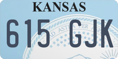 KS license plate 615GJK