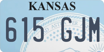 KS license plate 615GJM