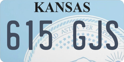 KS license plate 615GJS