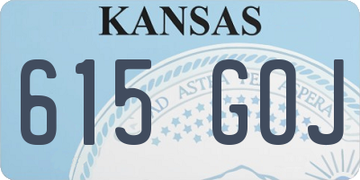 KS license plate 615GOJ