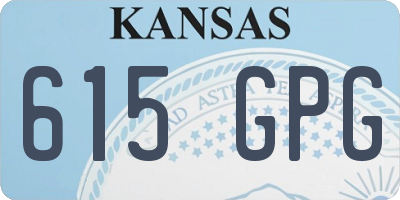 KS license plate 615GPG