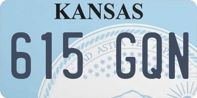 KS license plate 615GQN