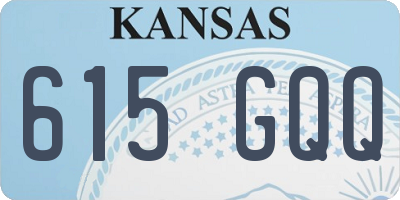 KS license plate 615GQQ