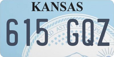 KS license plate 615GQZ