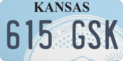 KS license plate 615GSK
