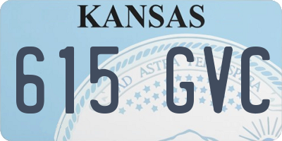 KS license plate 615GVC