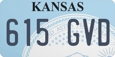 KS license plate 615GVD