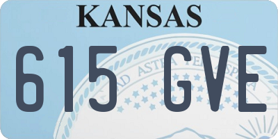 KS license plate 615GVE