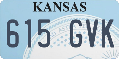 KS license plate 615GVK