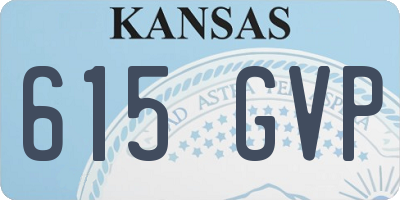 KS license plate 615GVP