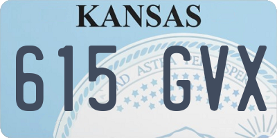 KS license plate 615GVX