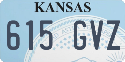 KS license plate 615GVZ