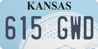 KS license plate 615GWD