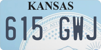 KS license plate 615GWJ
