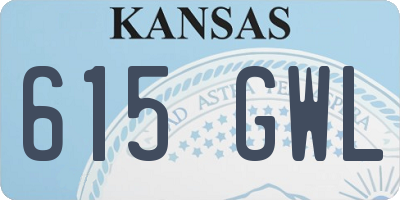 KS license plate 615GWL