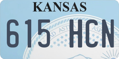 KS license plate 615HCN