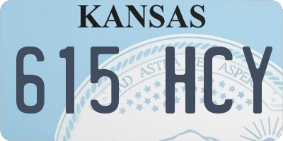 KS license plate 615HCY