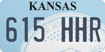 KS license plate 615HHR
