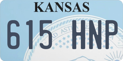 KS license plate 615HNP