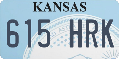 KS license plate 615HRK