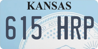 KS license plate 615HRP