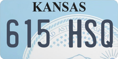 KS license plate 615HSQ