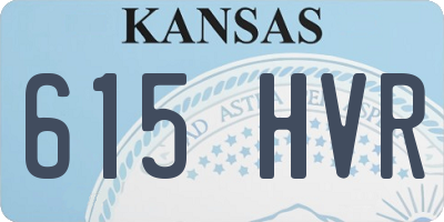 KS license plate 615HVR
