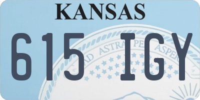 KS license plate 615IGY