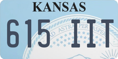 KS license plate 615IIT