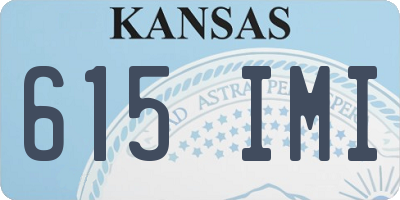 KS license plate 615IMI