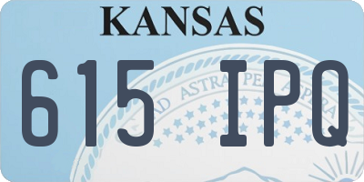 KS license plate 615IPQ