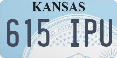 KS license plate 615IPU