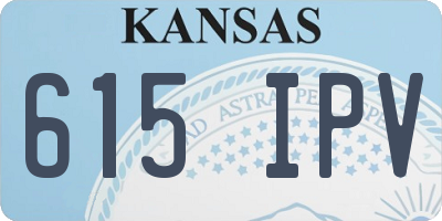 KS license plate 615IPV