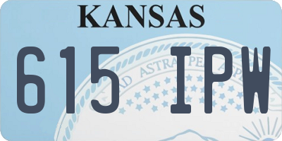 KS license plate 615IPW