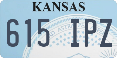 KS license plate 615IPZ