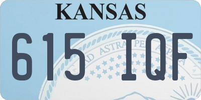KS license plate 615IQF