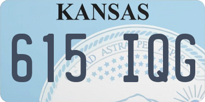 KS license plate 615IQG
