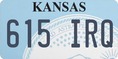 KS license plate 615IRQ