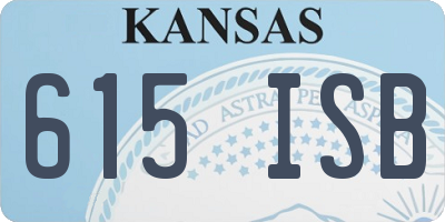 KS license plate 615ISB