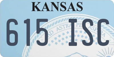KS license plate 615ISC