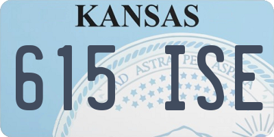 KS license plate 615ISE