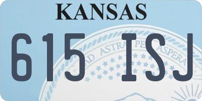 KS license plate 615ISJ