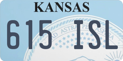 KS license plate 615ISL
